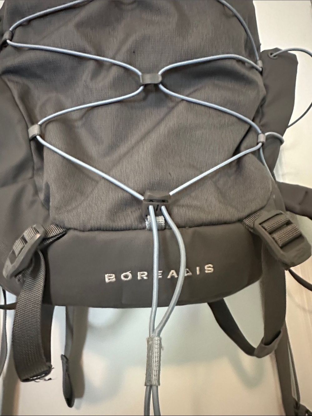 The North Face Gray Backpack with Light Blue Bungee Flexvent - Picture 9 of 17